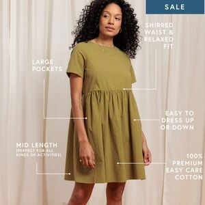 Tradlands Olive Green Relaxed Fit Dress
